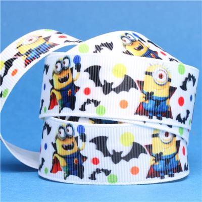 Minion Ribbon - Minions with Bats and Dots